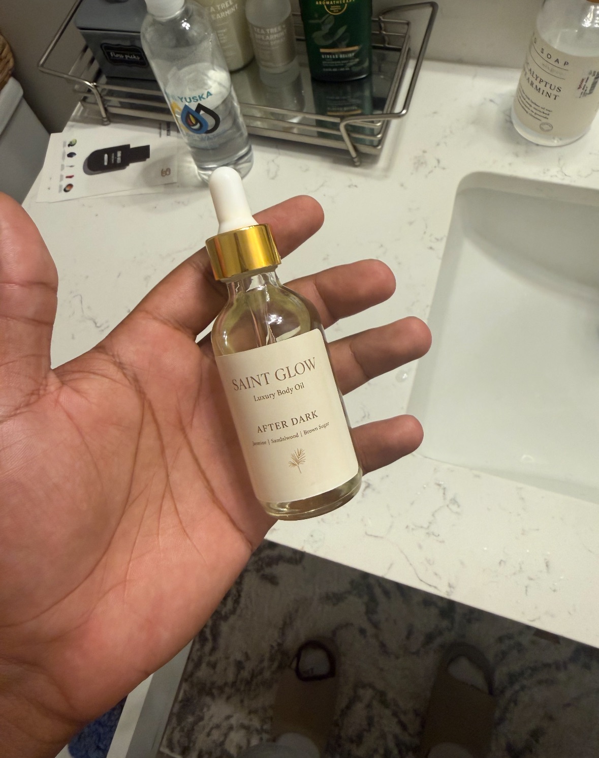 Customer photo with After Dark luxury body oil